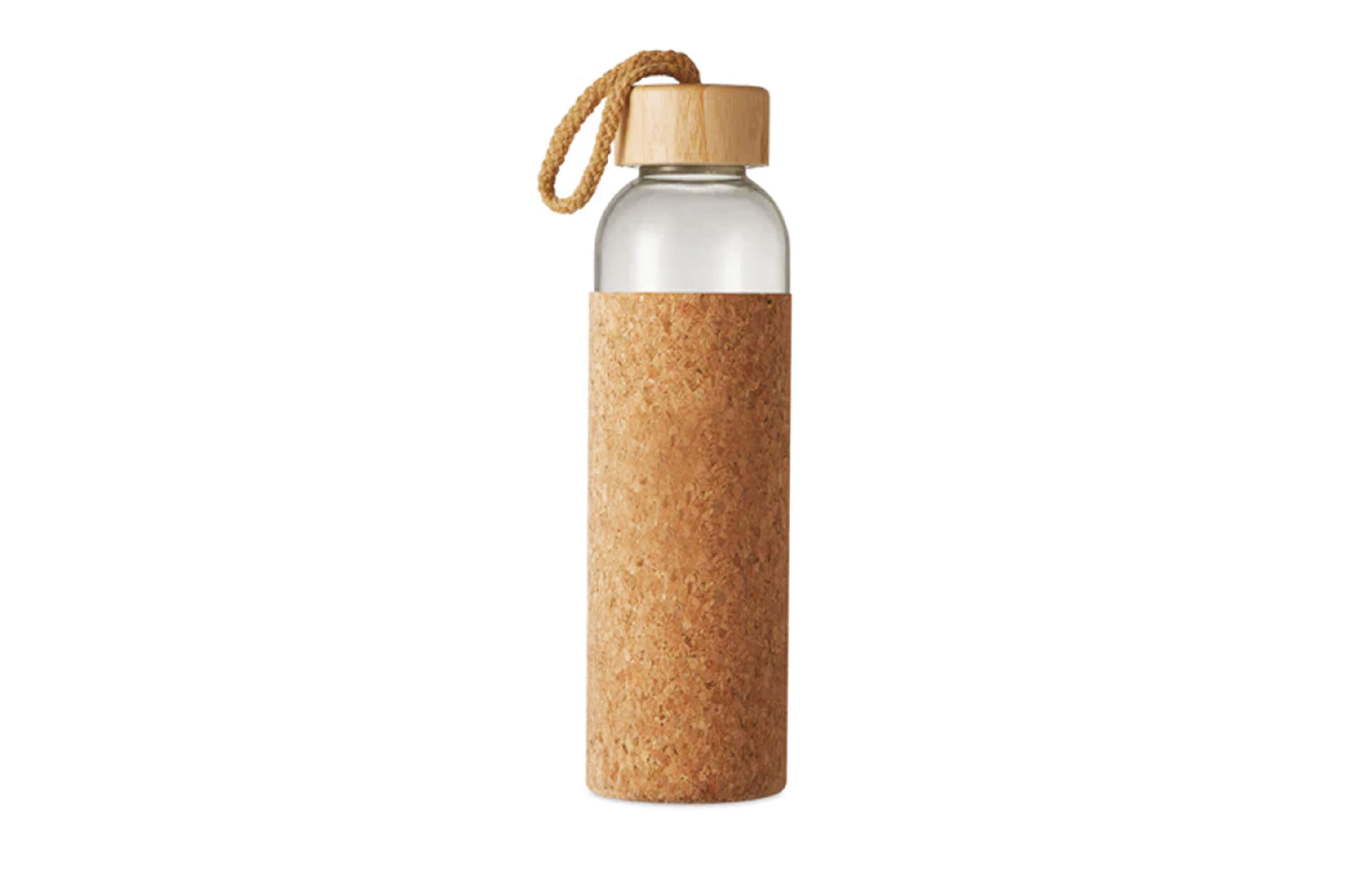 Glass Water Bottle with Bamboo